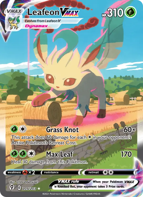 Leafeon VMAX - Evolving Skies #205/203