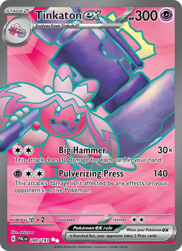 Tinkaton ex - Paldea Evolved #240/193