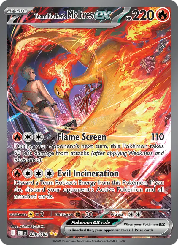Team Rocket's Moltres ex - Destined Rivals #229/182