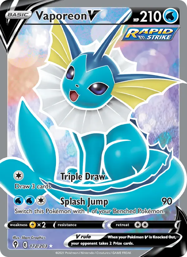 Vaporeon V - Evolving Skies #172/203