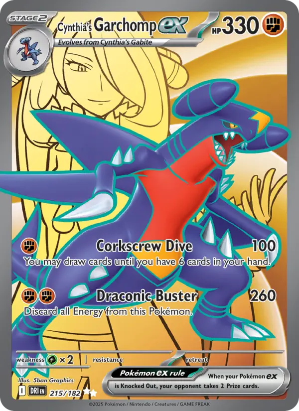 Cynthia's Garchomp ex - Destined Rivals #215/182