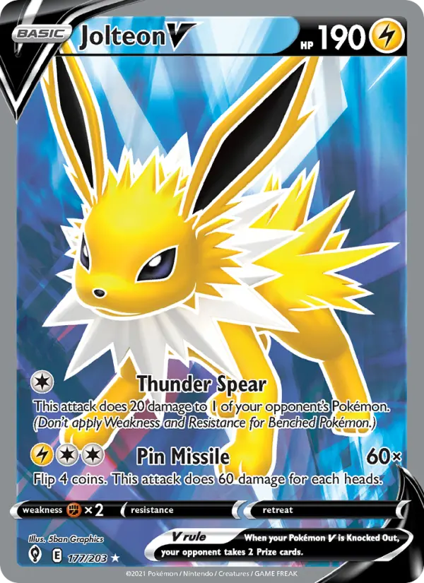 Jolteon V - Evolving Skies #177/203