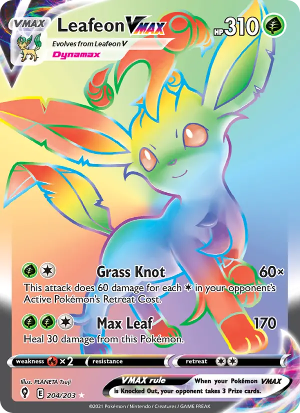 Leafeon VMAX - Evolving Skies #204/203