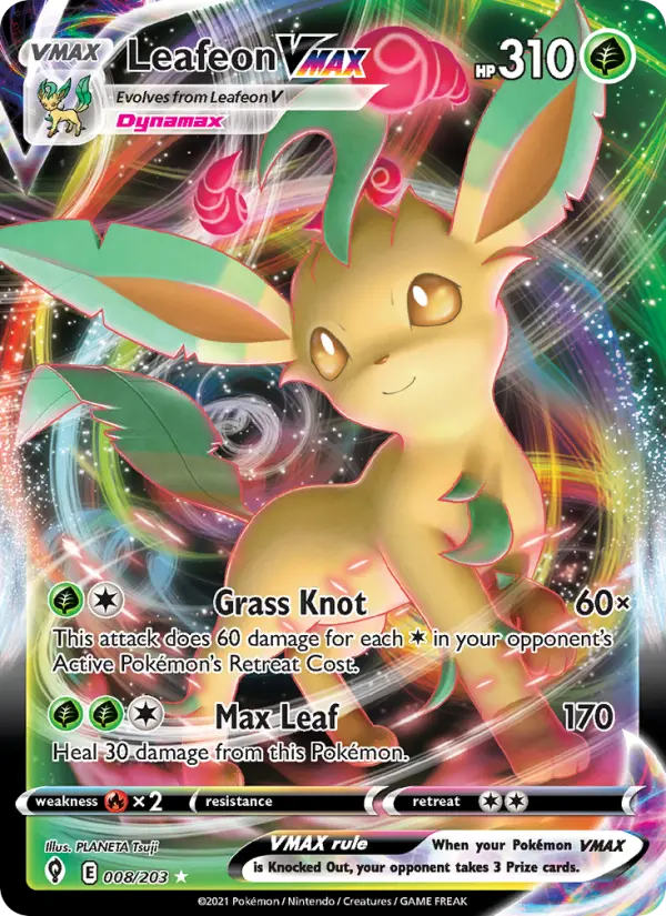 Leafeon VMAX - Evolving Skies #008/203