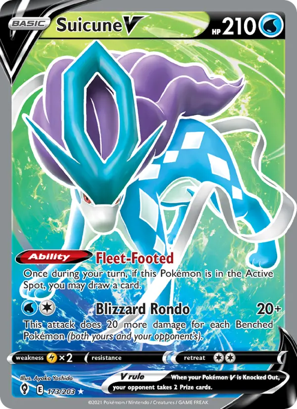 Suicune V - Evolving Skies #173/203