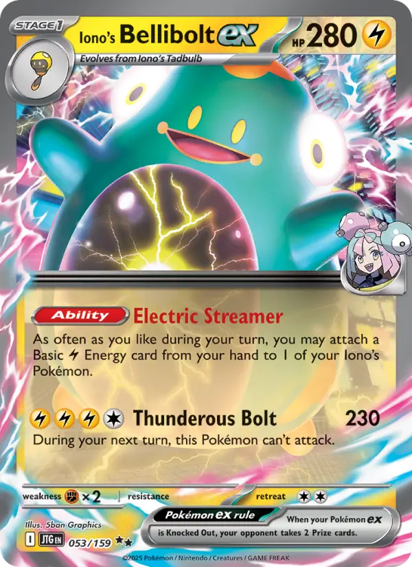 Iono's Bellibolt ex #53 (Journey Together)