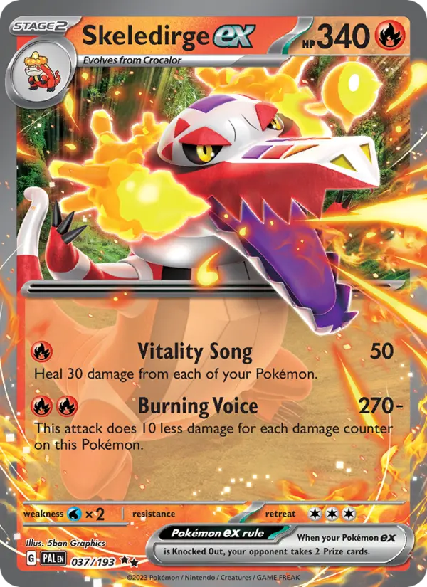 Skeledirge ex - Paldea Evolved #037/193