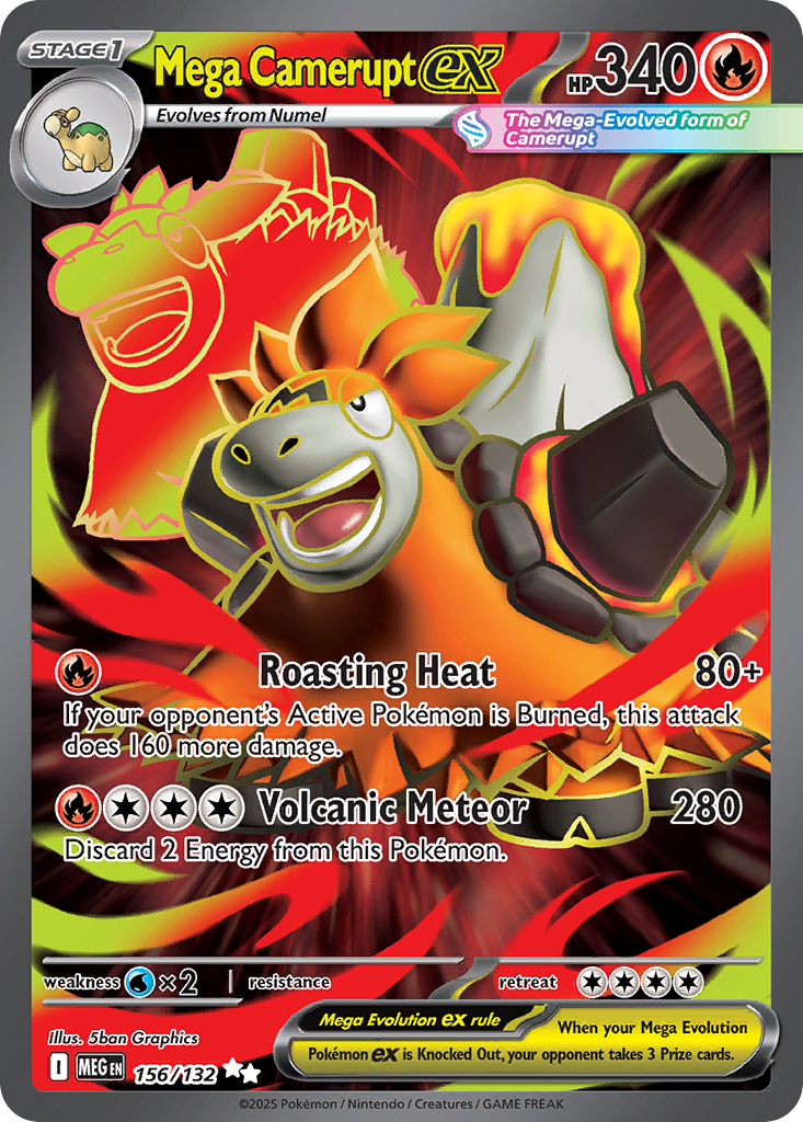 Mega Camerupt ex - Mega Evolution #156/132
