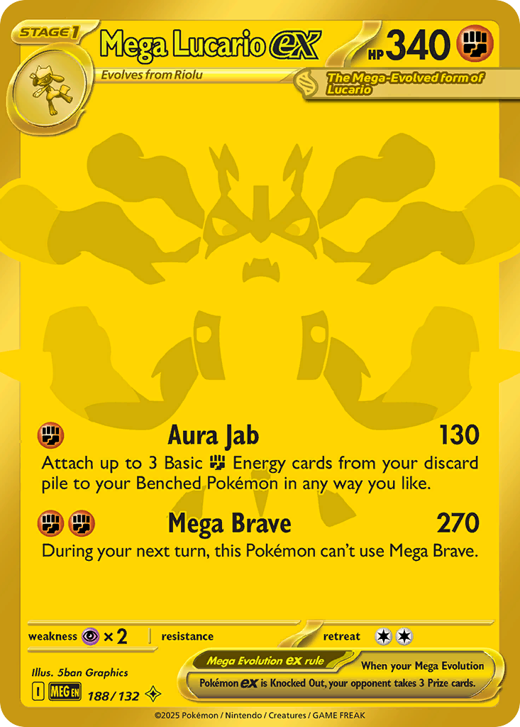 Mega Lucario ex - Mega Evolution #188/132