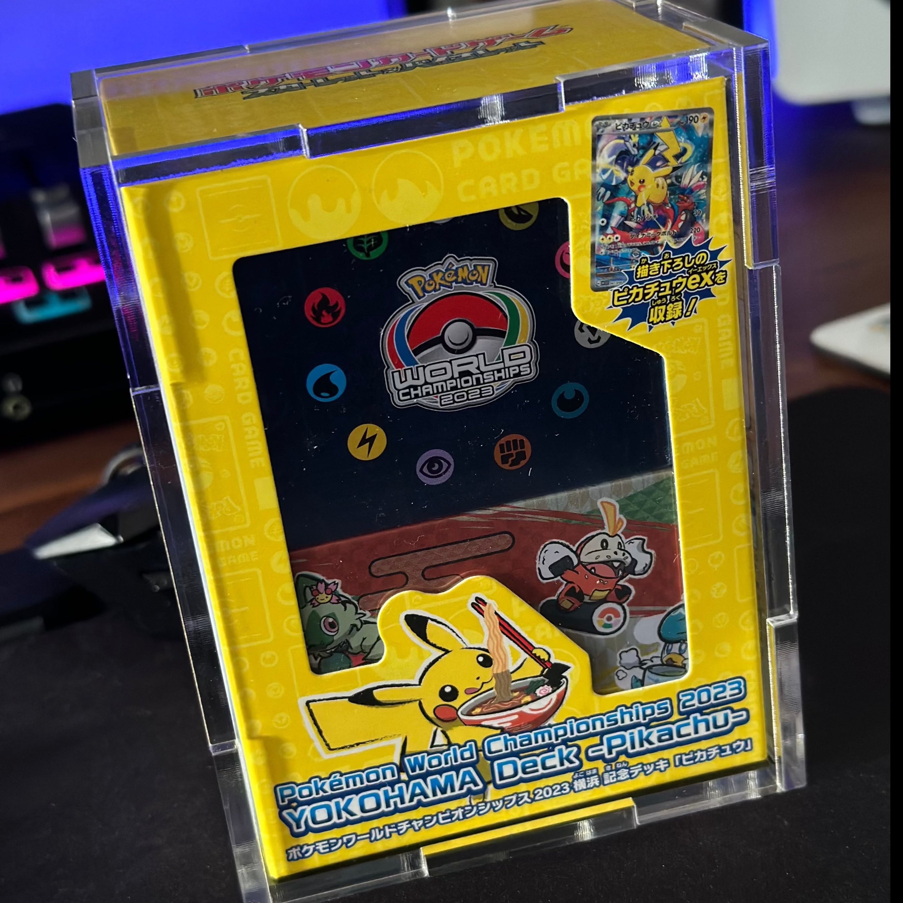 Acrylic Display Case Pikachu Promo 2023 Pokemon World Championships Yokohama Box