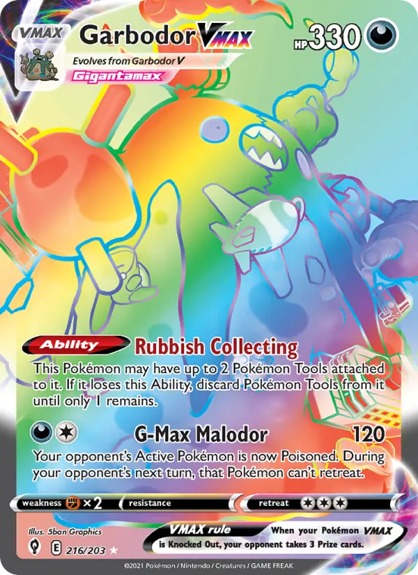 Garbodor VMAX - Evolving Skies #216/203