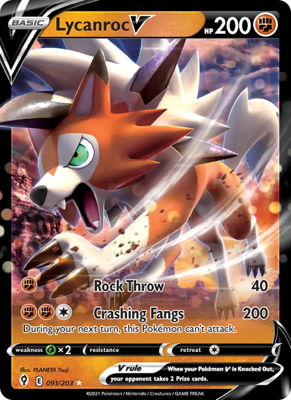 Lycanroc V - Evolving Skies #091/203