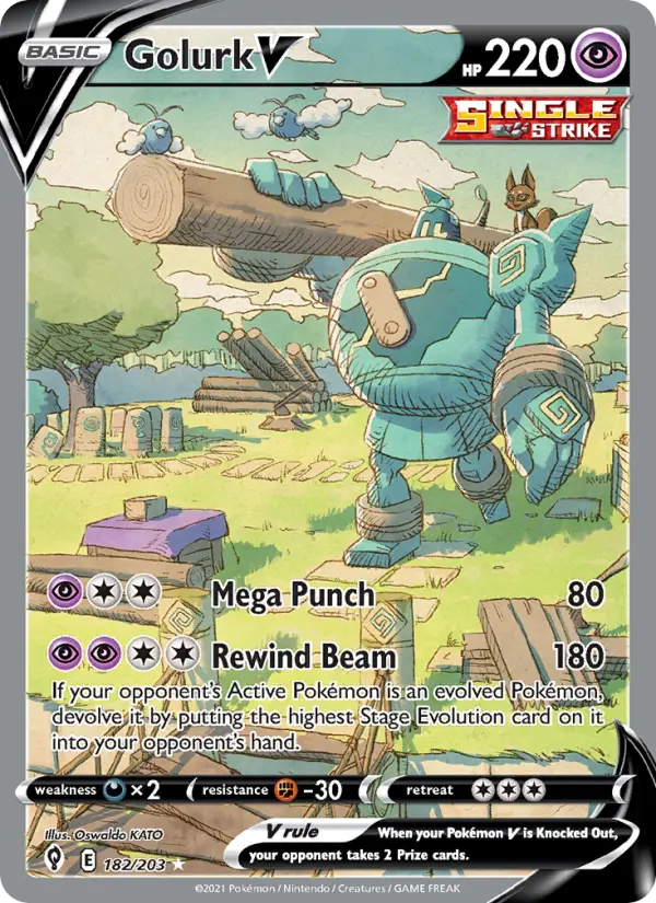 Golurk V - Evolving Skies #182/203