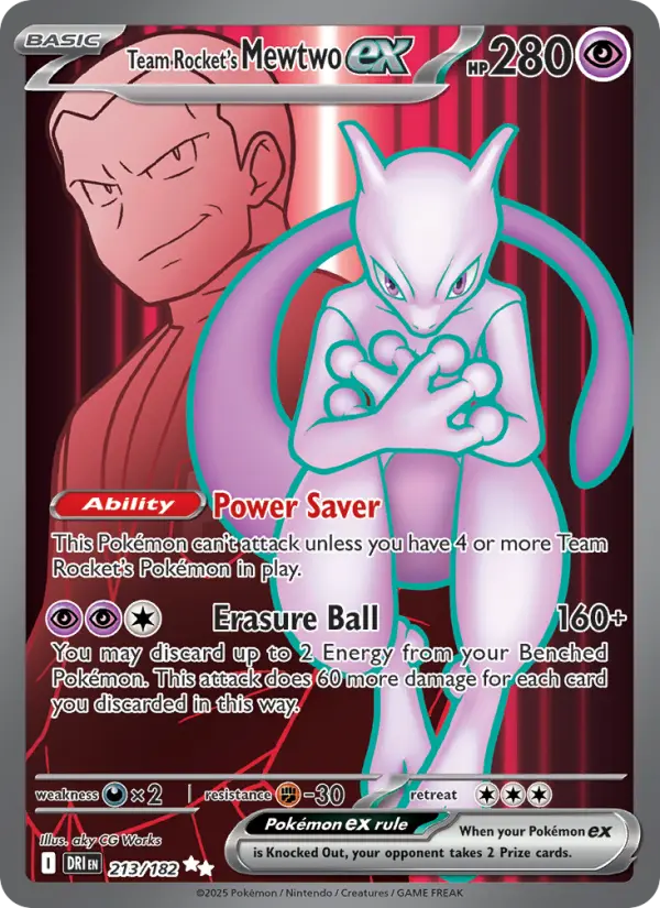 Team Rocket's Mewtwo ex - Destined Rivals #213/182