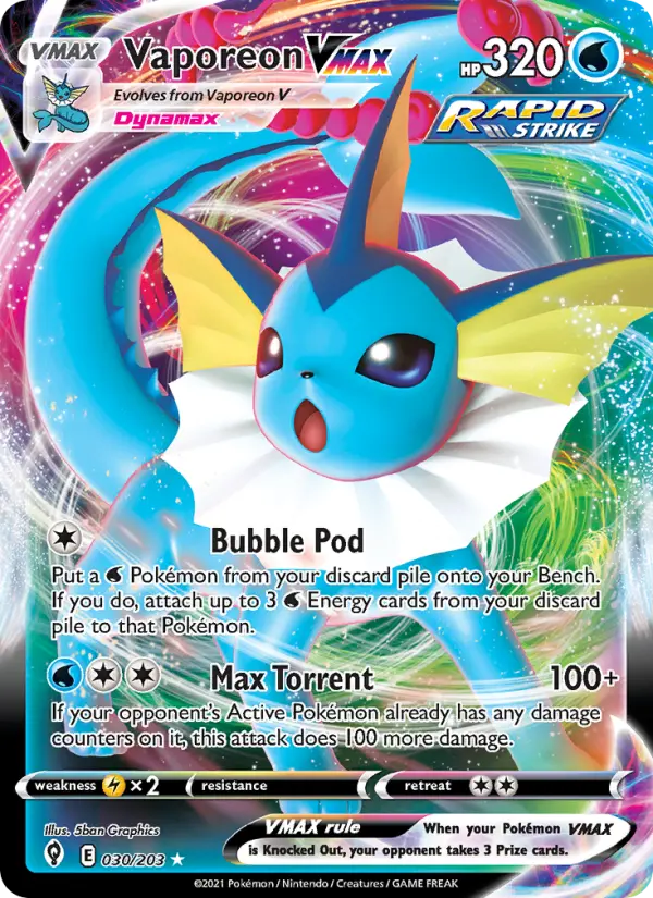 Vaporeon VMAX - Evolving Skies #030/203