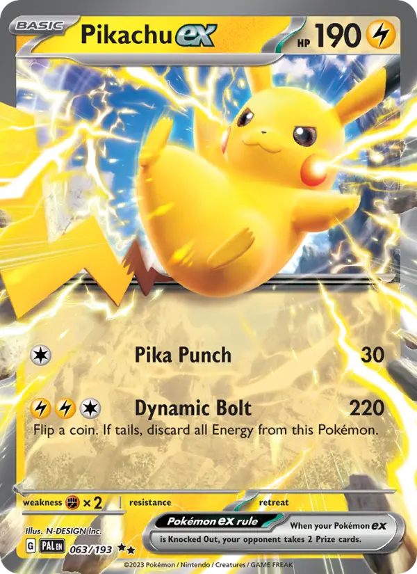 Pikachu ex - Paldea Evolved #063/193