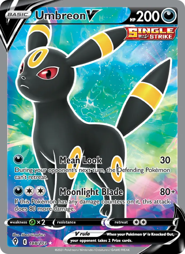 Umbreon V - Evolving Skies #188/203