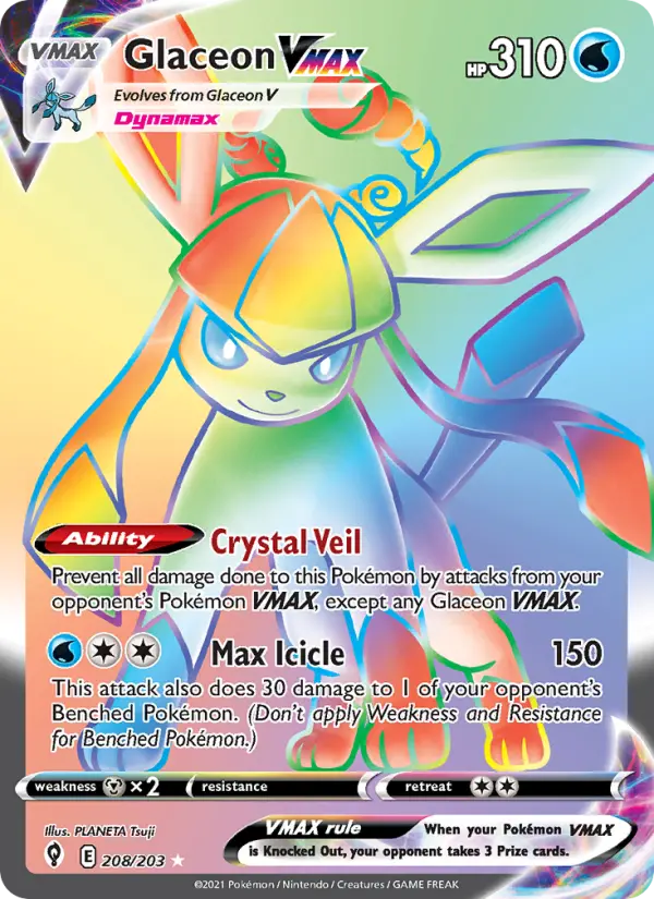 Glaceon VMAX - Evolving Skies #208/203
