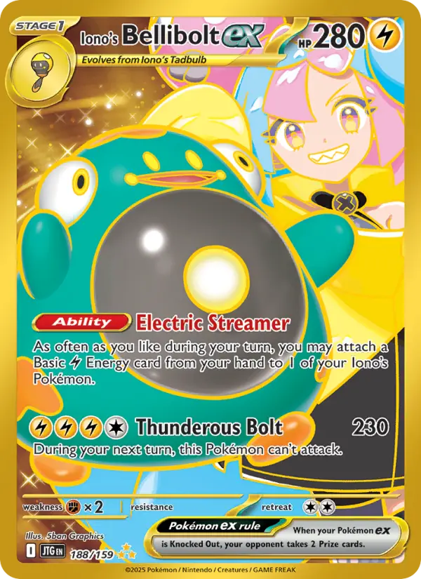 Iono's Bellibolt ex #188 (Journey Together)