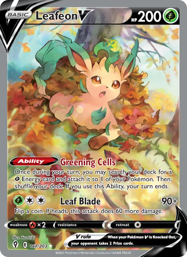 Leafeon V - Evolving Skies #167/203