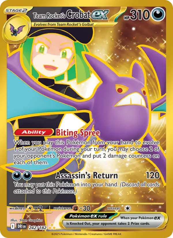 Team Rocket's Crobat ex - Destined Rivals #242/182