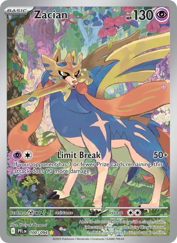 Zacian #100 (Phantasmal Flames)
