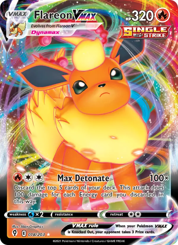 Flareon VMAX - Evolving Skies #018/203