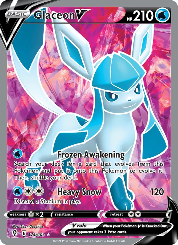 Glaceon V - Evolving Skies #174/203