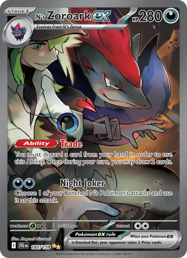 N's Zoroark ex #185 (Journey Together)