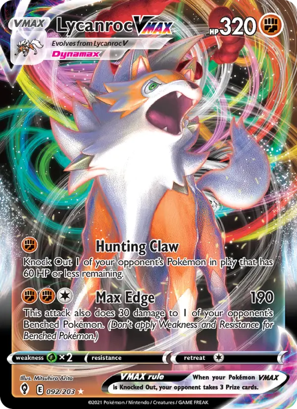 Lycanroc VMAX - Evolving Skies #092/203