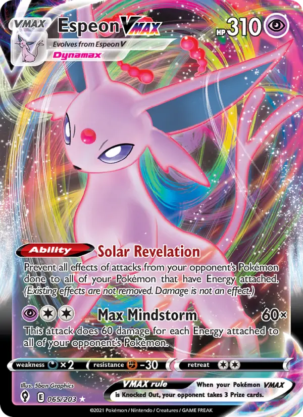 Espeon VMAX - Evolving Skies #065/203
