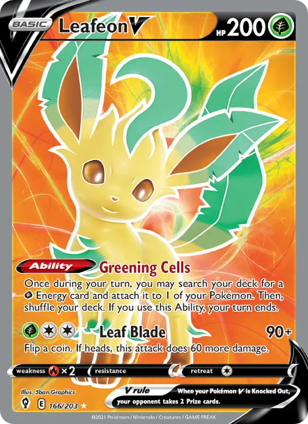 Leafeon V - Evolving Skies #166/203
