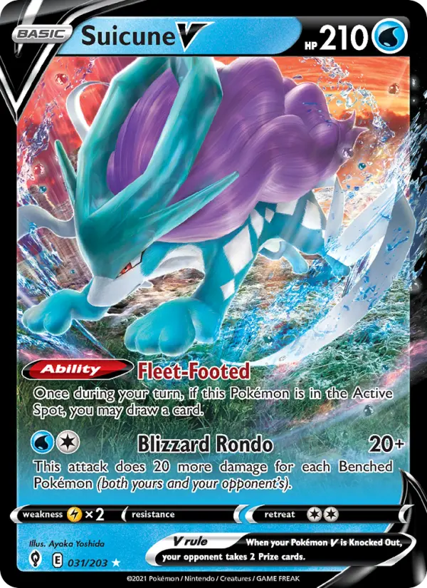 Suicune V - Evolving Skies #031/203