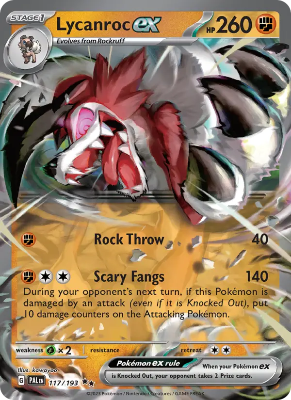 Lycanroc ex - Paldea Evolved #117/193
