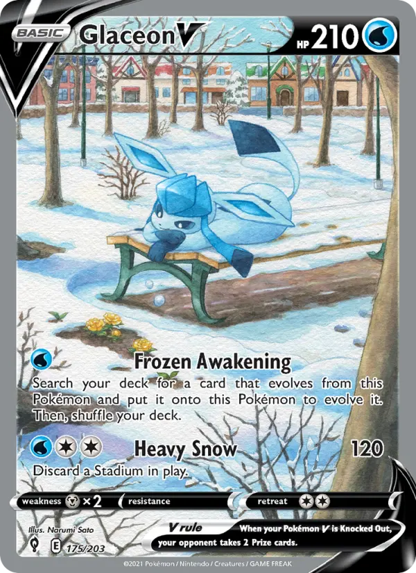 Glaceon V - Evolving Skies #175/203