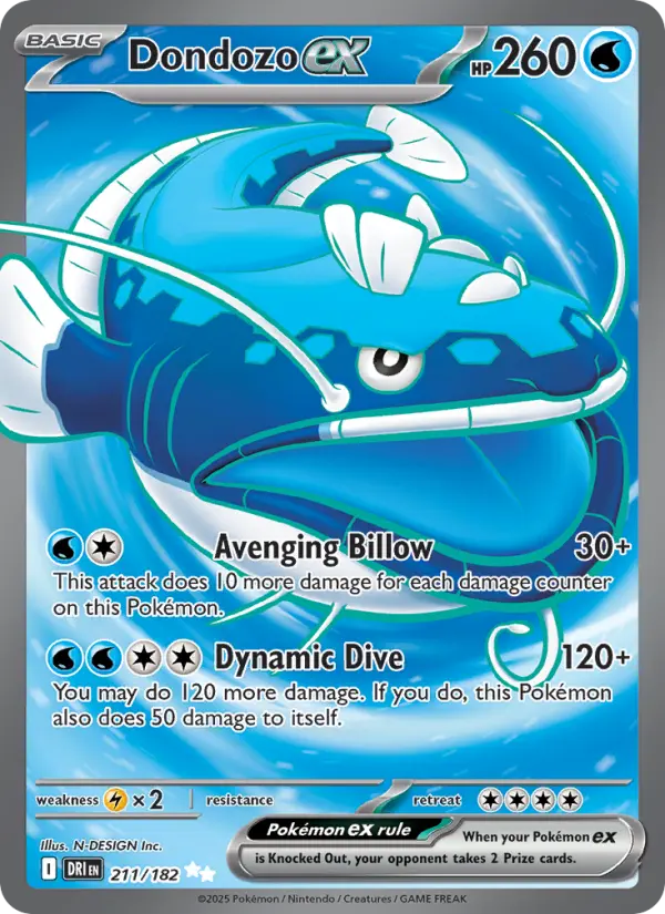 Dondozo ex - Destined Rivals #211/182